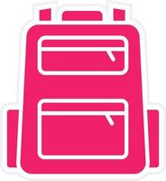 School Bag Vector Icon Style