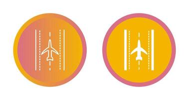 Plane on Runway Vector Icon