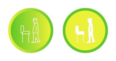Guard Checking Briefcase Vector Icon