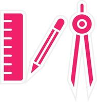 Mathematics Tools Vector Icon Style