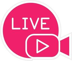 Live Broadcast Vector Icon Style