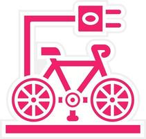 Electric Bicycle Vector Icon Style