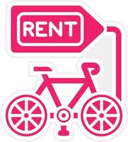 Bicycle Rental Vector Icon Style