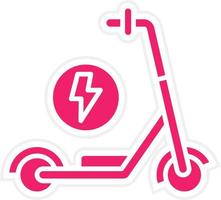 Kick Scooter Vector Icon Style