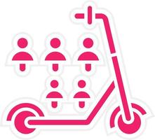 Electric Scooter Share Vector Icon Style