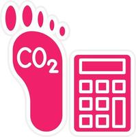 Carbon Footprint Calcul Vector Icon Style