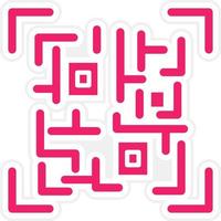 qr código vector icono estilo