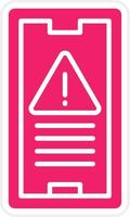 Mobile Warning Vector Icon Style