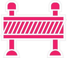 Road Barrier Vector Icon Style