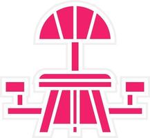 Picnic of Table Vector Icon Style