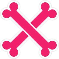 Crossbones Vector Icon Style