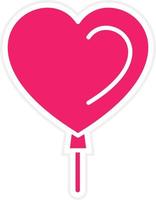 Heart Balloon Vector Icon Style