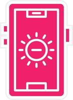 Brightness Low Vector Icon Style