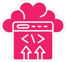 Cloud Deployment Vector Icon Style