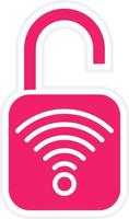Open Smart Lock Vector Icon Style