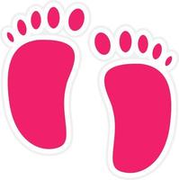 Baby Feet Vector Icon Style