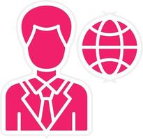 Network Specialist Male Vector Icon Style