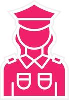 Policewoman Vector Icon Style