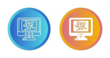 icono de vector de virus lcd