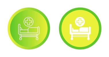 icono de vector de cama de hospital