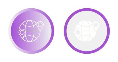 icono de vector de ubicación de globo