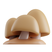 champignon printemps 3d illustration png