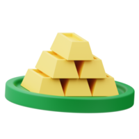 Icon Gold Bars 3D Illustration png