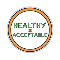 Healthy Is Acceptable Illustration png