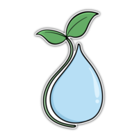 Wasser Tropfen und Samen Illustration png