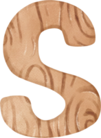 carino di legno inglese alfabeto lettera S, ragazzo acquerello png