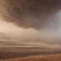 polvo arena tormenta en desierto, generativo Arte por ai foto