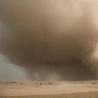 polvo arena tormenta en desierto, generativo Arte por ai foto