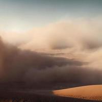 dust sand storm on desert, generative art by A.I. photo