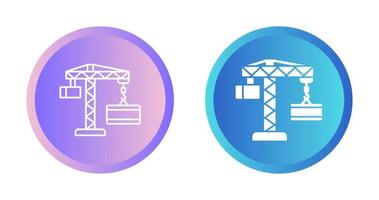 Crane Lifting Vector Icon