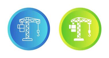 Crane Lifting Vector Icon