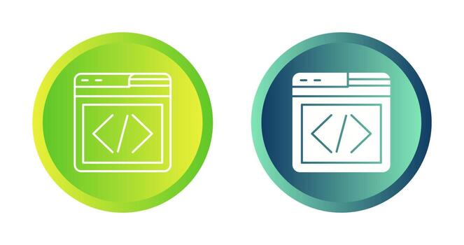 icono de vector de programación web