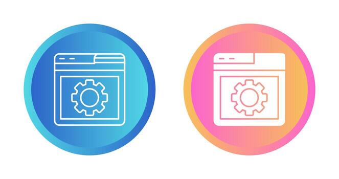 Browser Setting Vector Icon