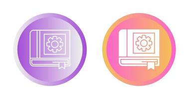 icono de vector de libro de configuración