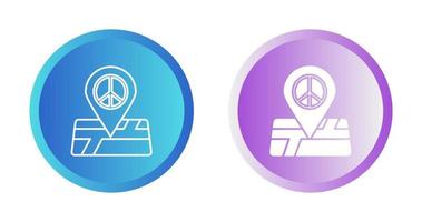 Peace Location Vector Icon