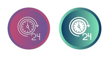 24 Hours Vector Icon