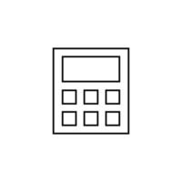 Simple Device for Calculating Isolated Line Icon. It can be used for websites, stores, banners, fliers. vector