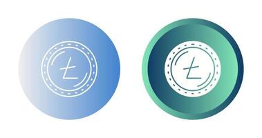 icono de vector de moneda litecoin