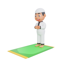 3D Character Design of a Muslim Man png