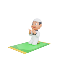 3D Character Design of a Muslim Man png