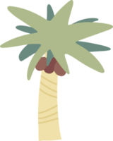 estate tempo tropicale spiaggia carino cartone animato illustrazione png