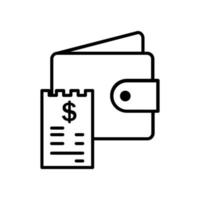Receipt vector icon. financial report illustration sign collection. invoice symbol. claim check logo.