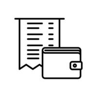 Receipt vector icon. financial report illustration sign collection. invoice symbol. claim check logo.