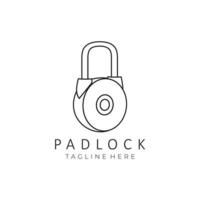 Lock and unlock icon in line style isolated on white background vector