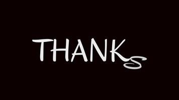 Thanks text animation free video for Social Media