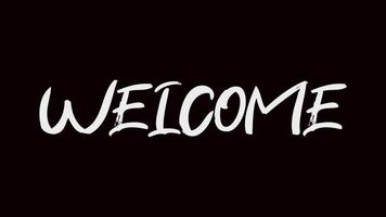 Welcome text animation free video for Social Media